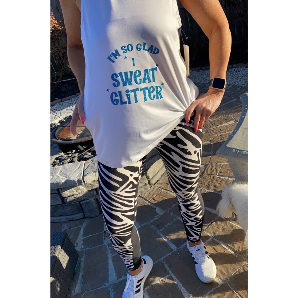 Im So Glad I Sweat Glitter Tank
